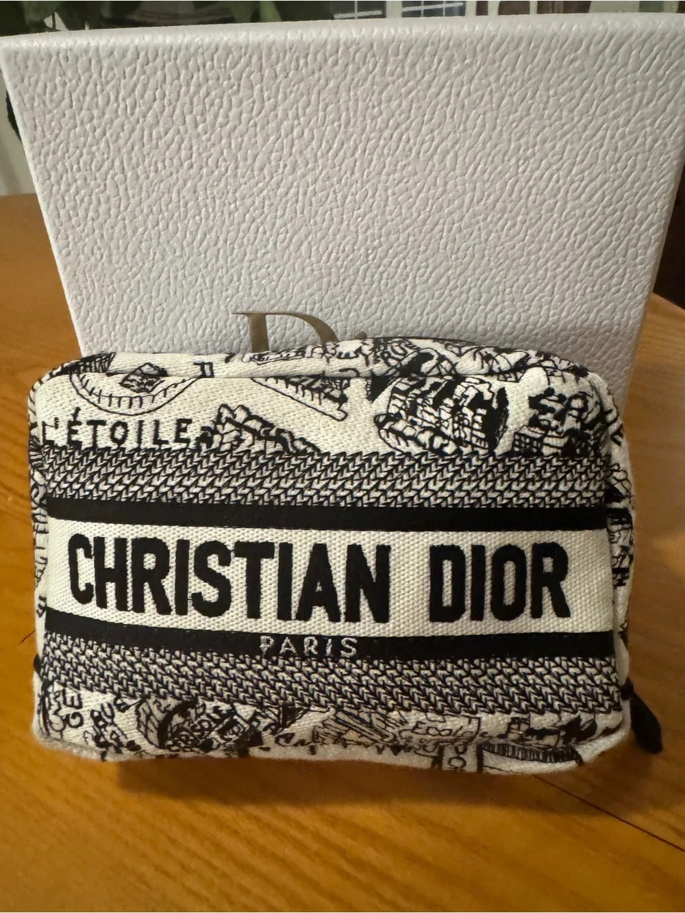 Christian Dior Caro Plan de Paris Clutch with Dior Box